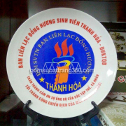 đĩa sứ in logo hội đồng hương